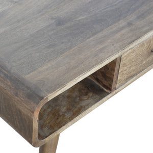 Curved Grey Washed Coffee Table