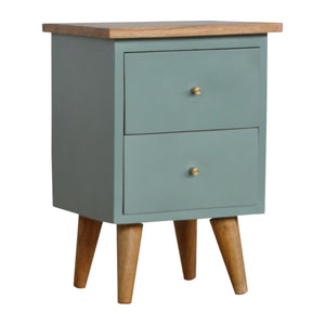 Green Hand Painted Bedside