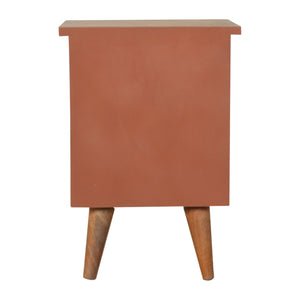 Brick Red Hand Painted Bedside