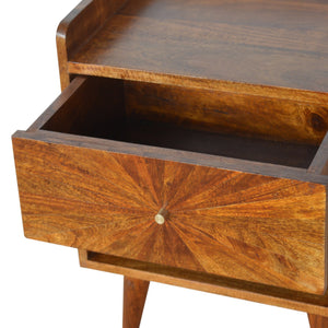 Chestnut Sunrise Bedside with Open Slot