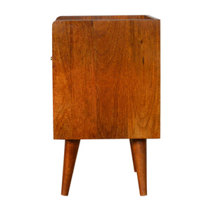 Chestnut Sunrise Bedside with Open Slot