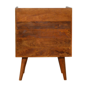 Chestnut Sunrise Bedside with Open Slot