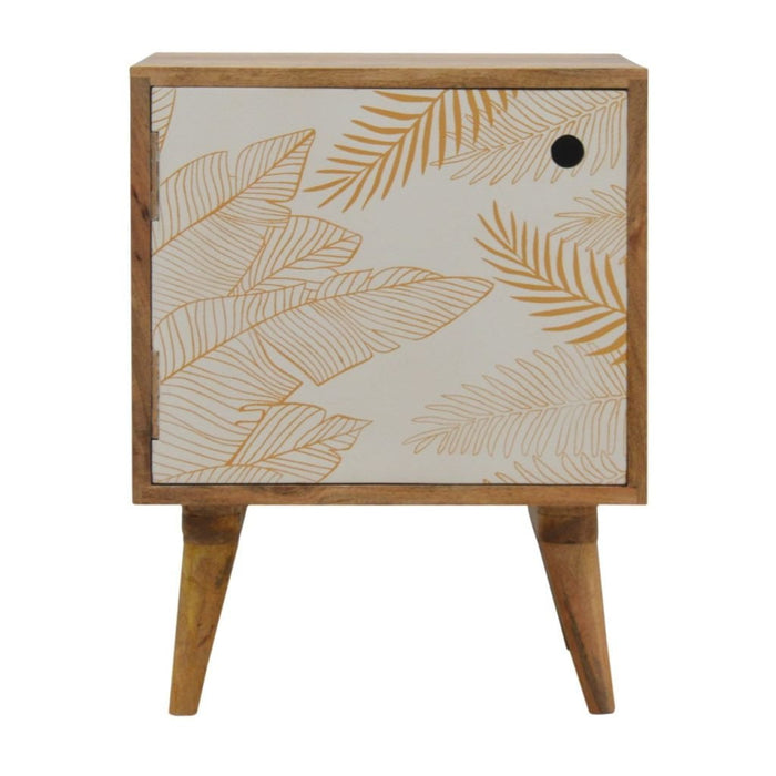 Leaf Screen Printed Bedside