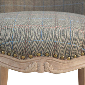 Multi Tweed Studded Chair