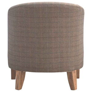 Upholstered Tweed Tub Chair