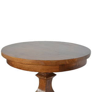 Mango Wood Round Pedestal Occasional Tea Table