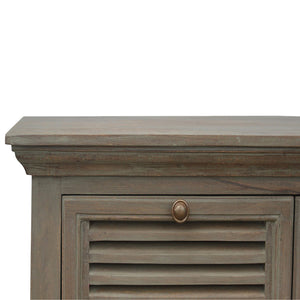 Grey Wash Buffet with 5 Shutter Front Drawers