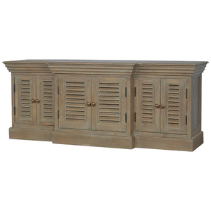 Grey Wash Shutter Style Cabinet TV Unit