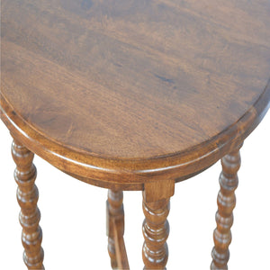 Mango Wood Small Round Tea Table