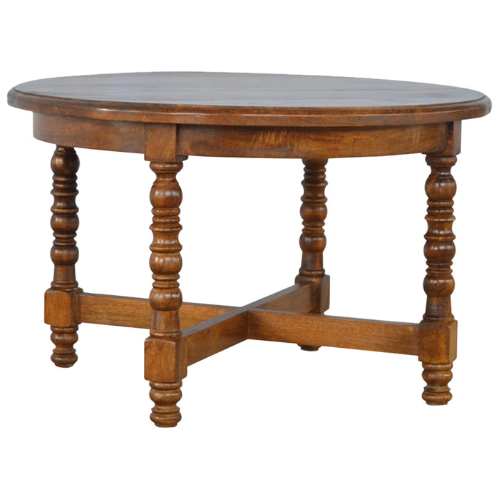 Mango Wood Occasional Round Side Table