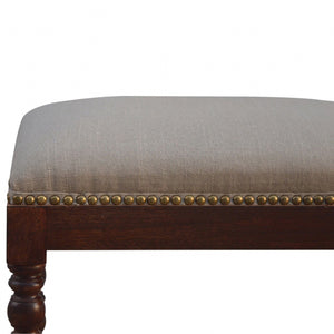 White Linen Occasional Footstool