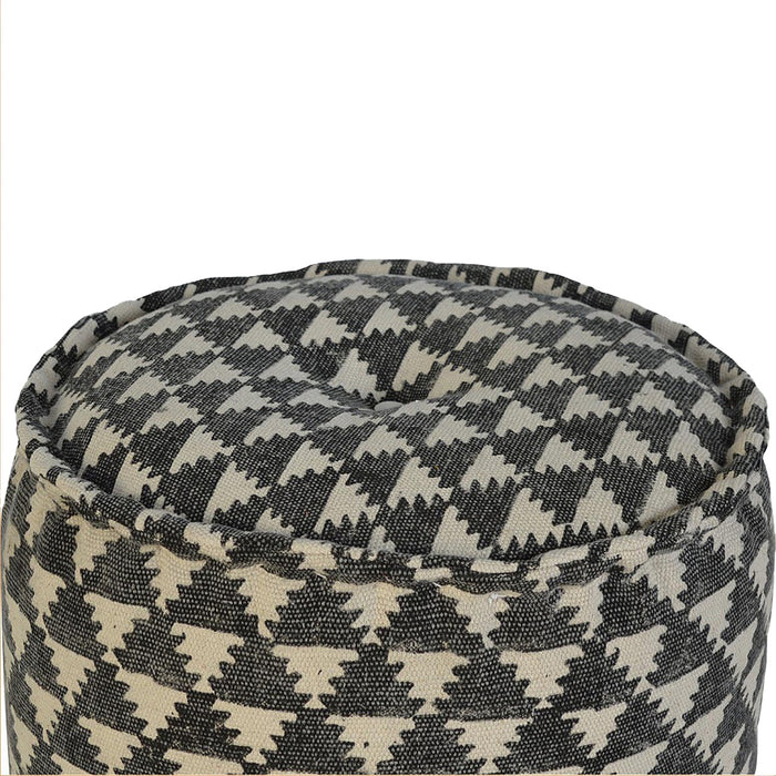 Jute Durrie Round Footstool