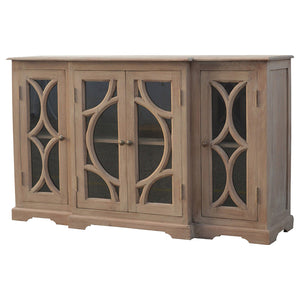 Media Unit with 2 Hand Carved Glazed Doors