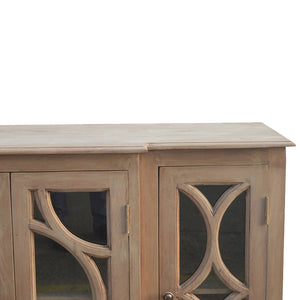 Media Unit with 2 Hand Carved Glazed Doors