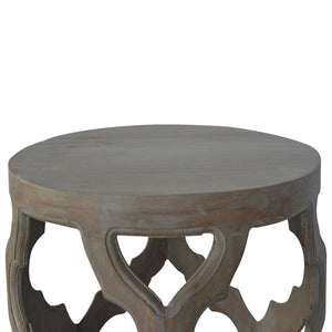 Grey Wash Cut-out Stool