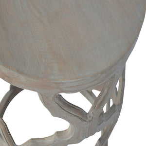 Grey Wash Cut-out Stool