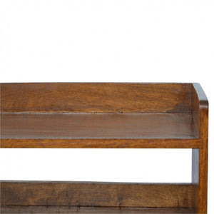 Nordic Chestnut Finish Storage Bench