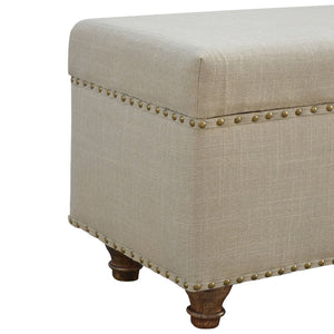 Studded Hallways Linen Lid-up Bench