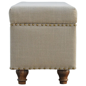 Studded Hallways Linen Lid-up Bench