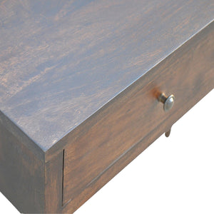 2 Drawer Walnut Hallway Console Table