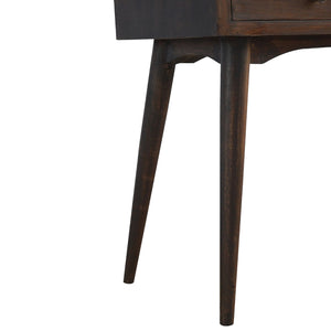 2 Drawer Walnut Hallway Console Table