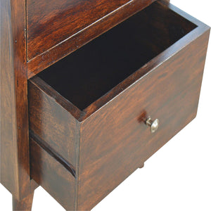 Walnut 2 Drawer Nordic Bedside