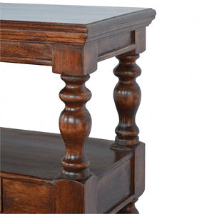 Solid Wood Turned Leg Console Table