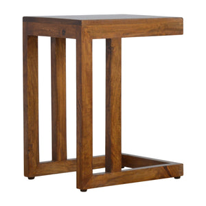 Chestnut Finish One-sided End Table