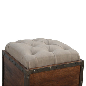 Country Style Box Storage Box With Padded Seat