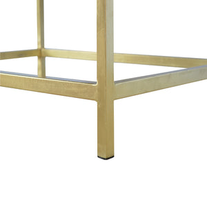 Rectangular Coffee Table with Gold Base