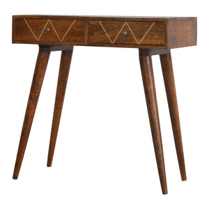 Geometric Brass Console Table