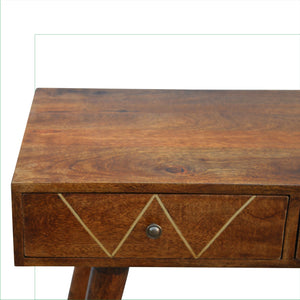 Geometric Brass Console Table