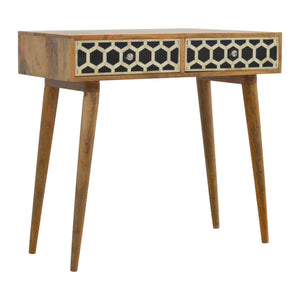 Bone Inlay Console Table - On Back Order 8 to 12 weeks