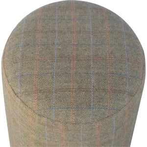 Multi Tweed Round Footstool