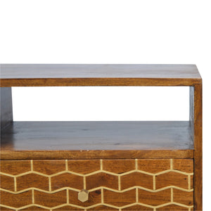 Gold Art Pattern Drawer Media Unit