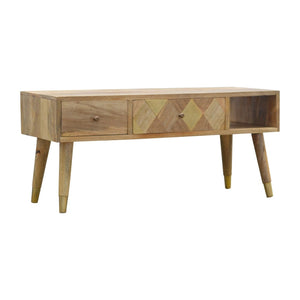 Oak-ish Gold Inlay Media Unit