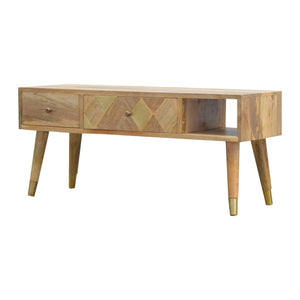 Oak-ish Gold Inlay Media Unit