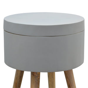 Grey Painted End Table