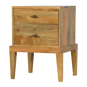 Solid Wood Bedside with T-Bar Knobs