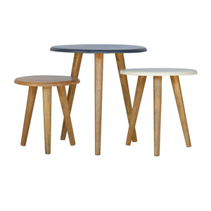 Multi Nordic Stool Set of 3