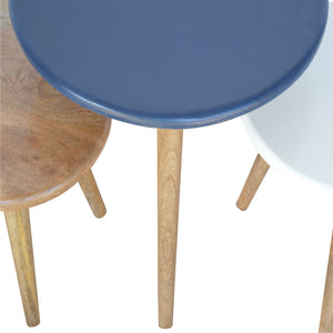 Multi Nordic Stool Set of 3