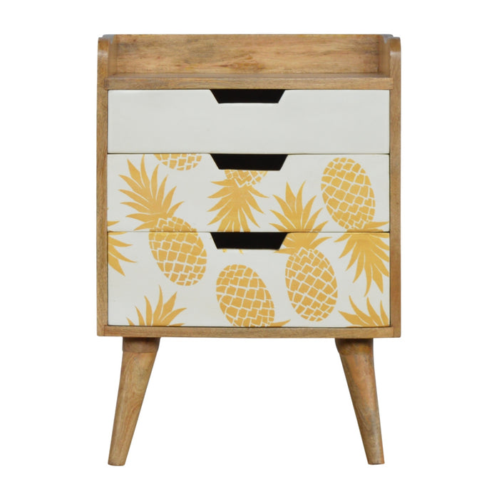 Pineapple Screen Printed Bedside