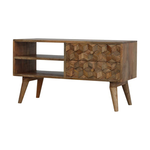 Cube Carved Media Unit