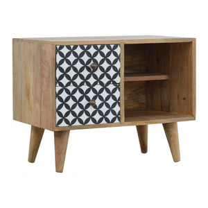 District Diamond Patterned Mini Cabinet