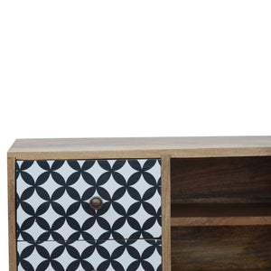 District Diamond Patterned Mini Cabinet