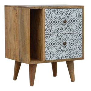 Artea Porcelain Pattern Mini Cabinet