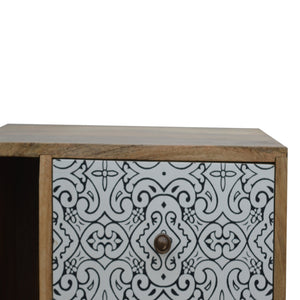 Artea Porcelain Pattern Mini Cabinet