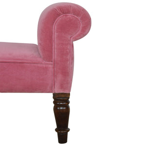 Pink Velvet Bench