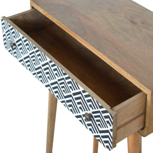 Monochrome Print Console Table