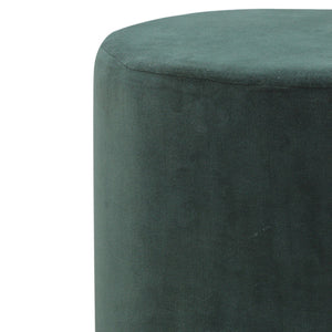 Large Emerald Velvet Footstool